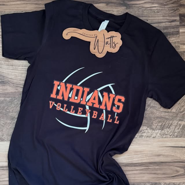 Navy Indians volleyball shirt