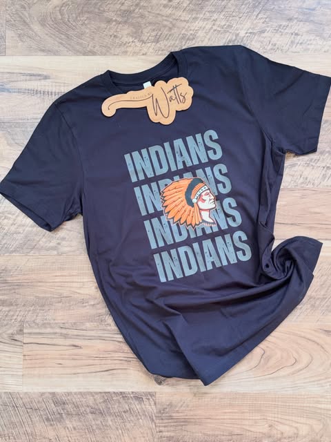 Navy Indians graphic shirt